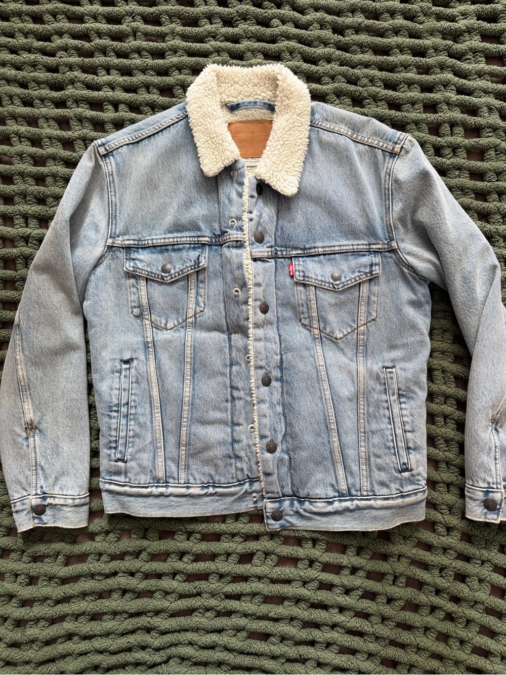 Levi's Light Blue Denim Sherpa-Lined Trucker Jacket
